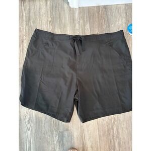 Sol Borne Mens Plus‎ Size 3X Black Active Shorts Zipper Pockets Drawstring NWT